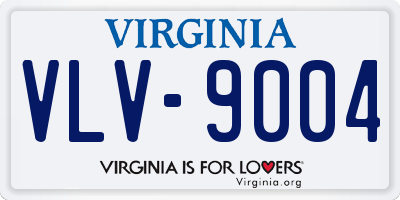 VA license plate VLV9004