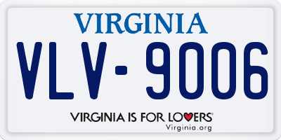 VA license plate VLV9006