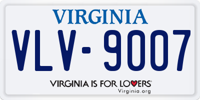 VA license plate VLV9007