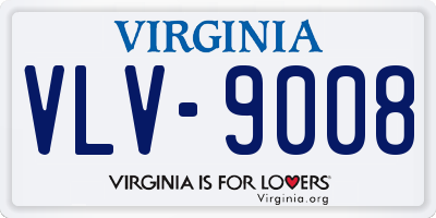 VA license plate VLV9008