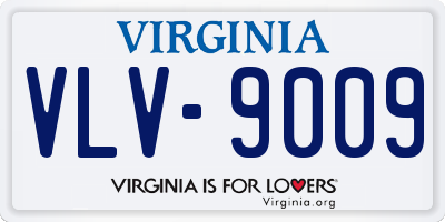 VA license plate VLV9009