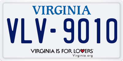 VA license plate VLV9010