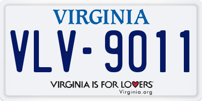 VA license plate VLV9011