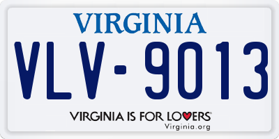 VA license plate VLV9013