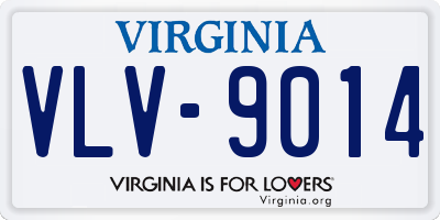 VA license plate VLV9014