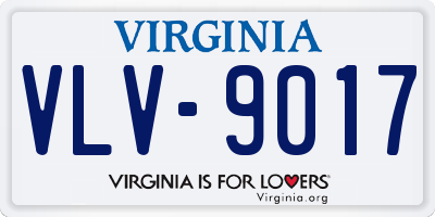 VA license plate VLV9017