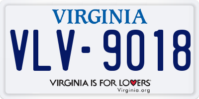 VA license plate VLV9018