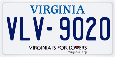 VA license plate VLV9020