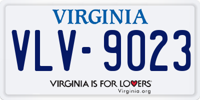 VA license plate VLV9023