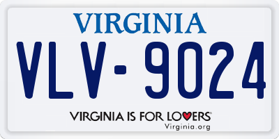 VA license plate VLV9024