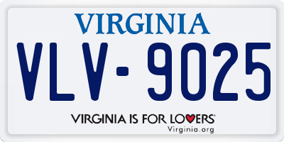 VA license plate VLV9025