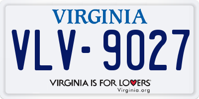 VA license plate VLV9027