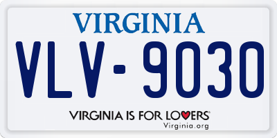 VA license plate VLV9030