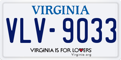 VA license plate VLV9033