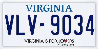 VA license plate VLV9034