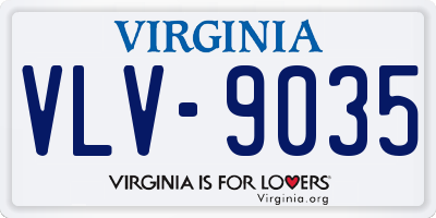 VA license plate VLV9035