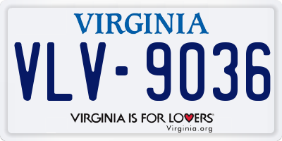 VA license plate VLV9036