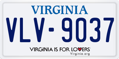 VA license plate VLV9037