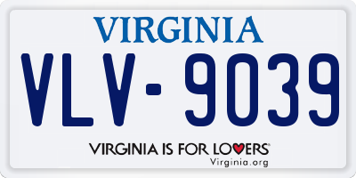 VA license plate VLV9039