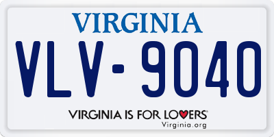 VA license plate VLV9040