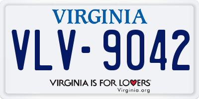 VA license plate VLV9042