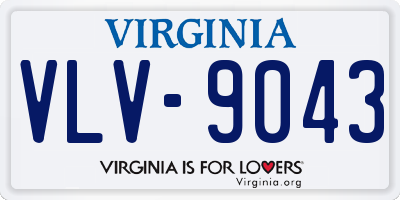 VA license plate VLV9043