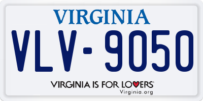 VA license plate VLV9050