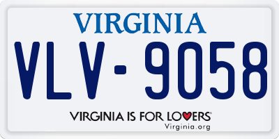 VA license plate VLV9058