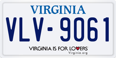 VA license plate VLV9061