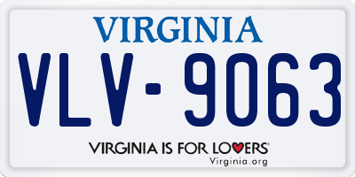 VA license plate VLV9063