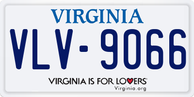 VA license plate VLV9066