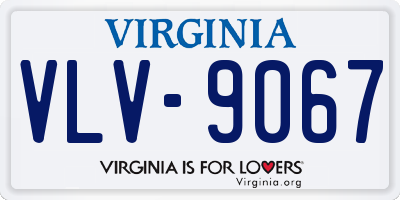 VA license plate VLV9067