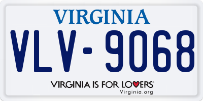 VA license plate VLV9068