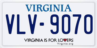 VA license plate VLV9070