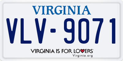 VA license plate VLV9071