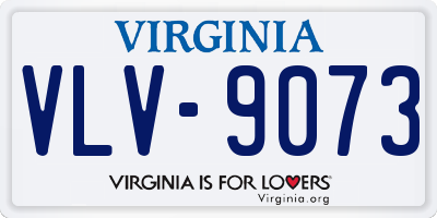 VA license plate VLV9073