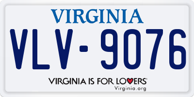 VA license plate VLV9076