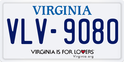 VA license plate VLV9080