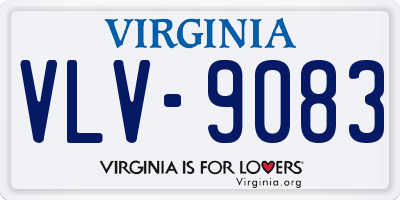 VA license plate VLV9083