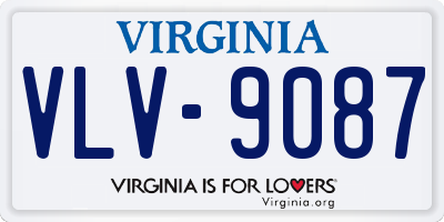 VA license plate VLV9087