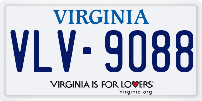 VA license plate VLV9088