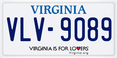 VA license plate VLV9089