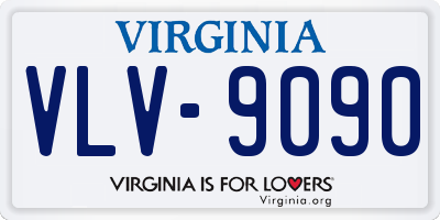 VA license plate VLV9090