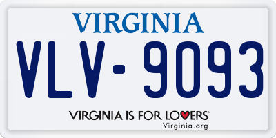 VA license plate VLV9093