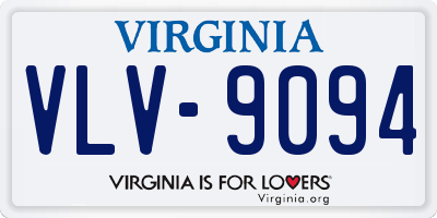 VA license plate VLV9094