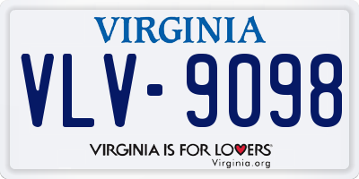 VA license plate VLV9098