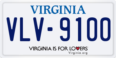 VA license plate VLV9100