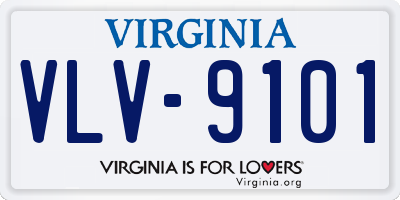 VA license plate VLV9101