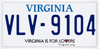 VA license plate VLV9104