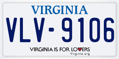 VA license plate VLV9106